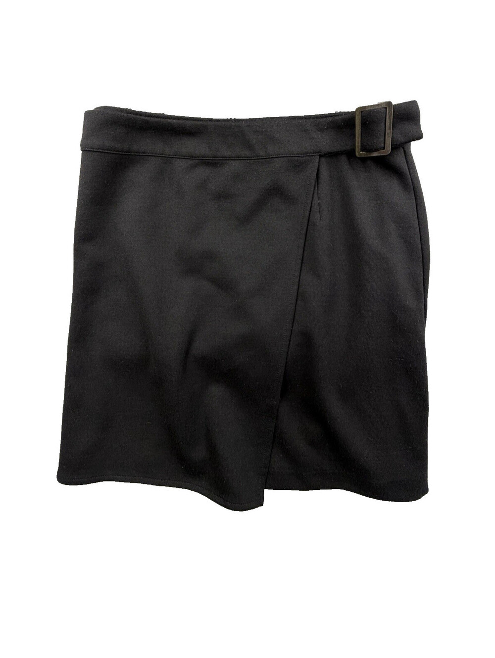 Forever 21 Contemporary Black Wrap Skort Mini Skirt Buckle Accent Size‎ XS